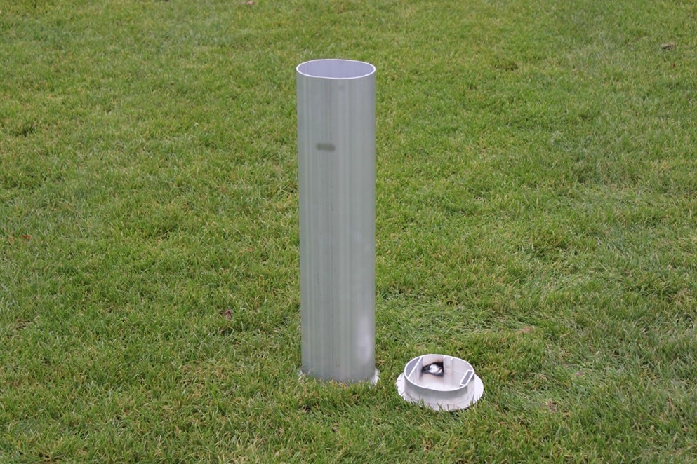 Bodenhülse Standard  für Fußballtore mit losem Deckel, 100 x 120 mm